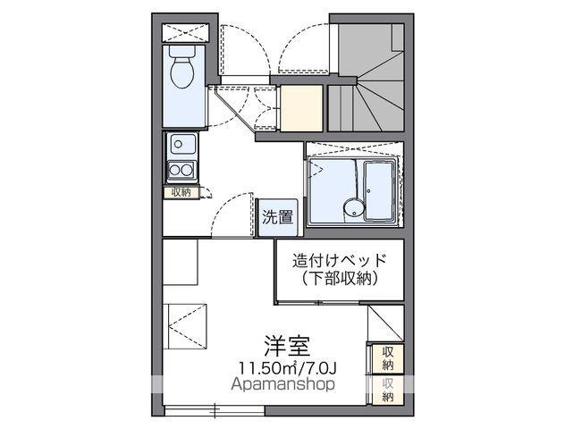 レオパレスストリームⅢ(1K/1階)の間取り写真