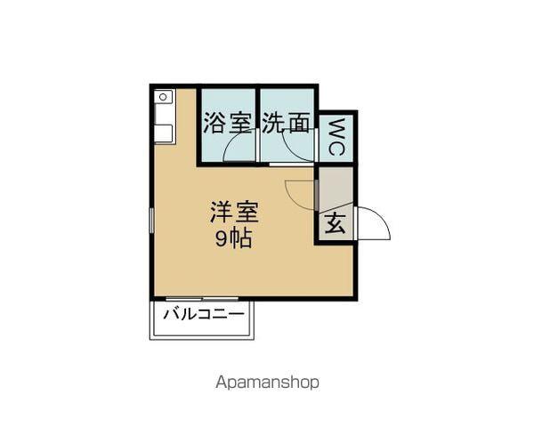 レジデンスカサブランカ(ワンルーム/3階)の間取り写真