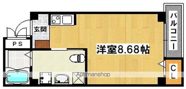 エヌエムヴァンサンク(ワンルーム/1階)の間取り写真