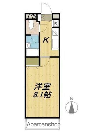 カサ・ミラ(1K/4階)の間取り写真