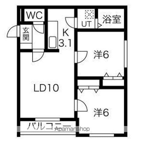 PRIMAVERA(2LDK/4階)の間取り写真