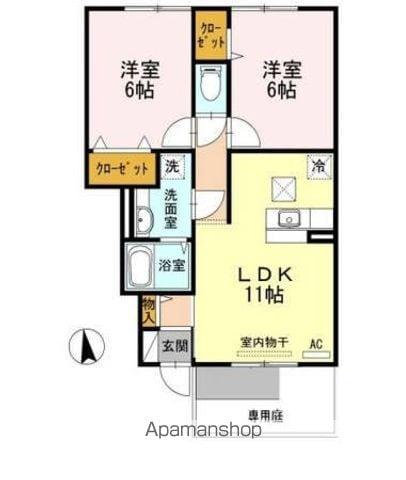 フロレスタ(2LDK/1階)の間取り写真