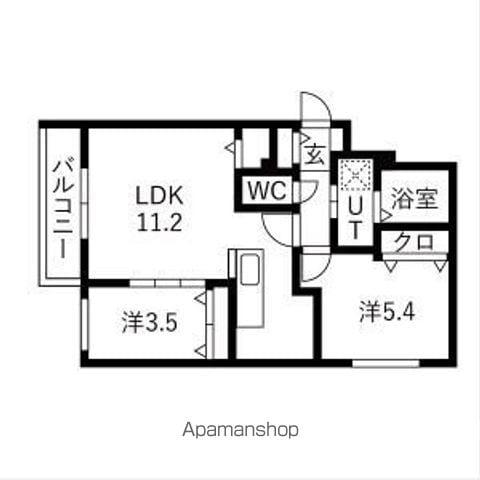 ANDーHONDORI(2LDK/4階)の間取り写真