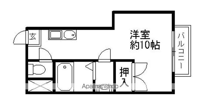 佃コーポ2(ワンルーム/2階)の間取り写真