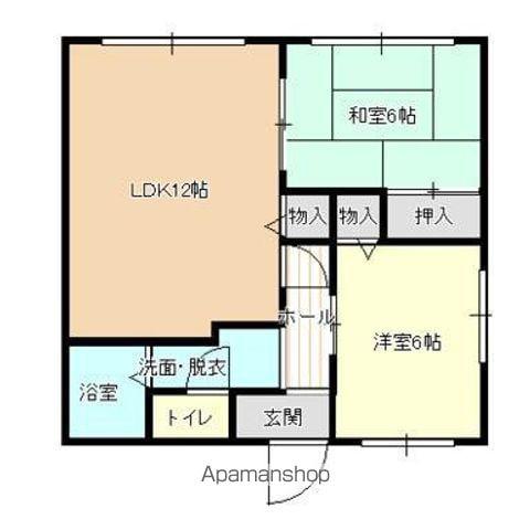 プレール・メゾン(2LDK/2階)の間取り写真