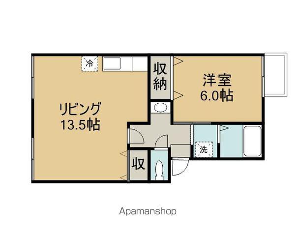 ヴェルドミール(1LDK/1階)の間取り写真