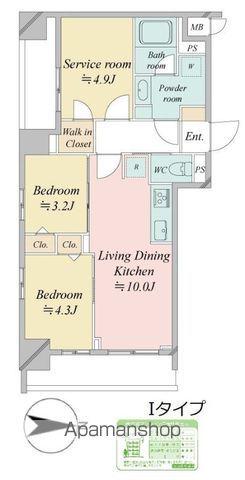 ドゥーエ王子神谷(2SLDK/5階)の間取り写真