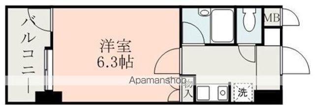 朝日プラザ新町(1K/7階)の間取り写真