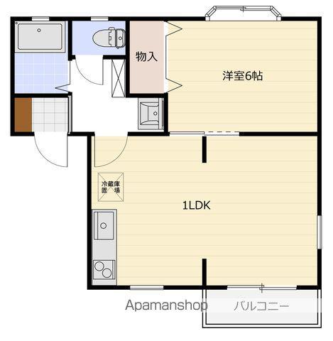 東第7コーポ(1LDK/2階)の間取り写真