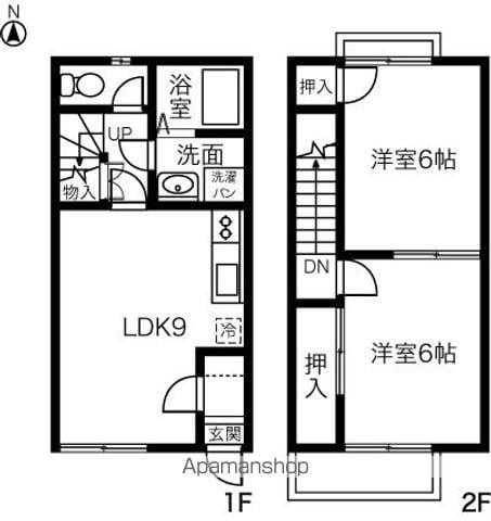 ＤＵＰＬＥＸ　国王８１Ｂ(2DK)の間取り写真