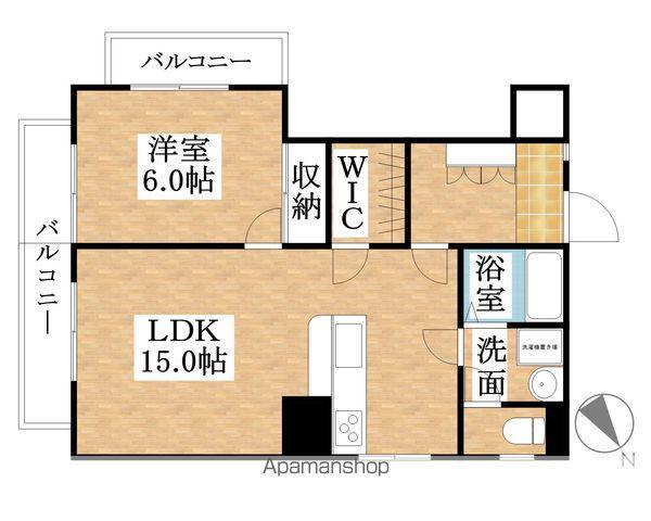 深山マンション(1SLDK/2階)の間取り写真