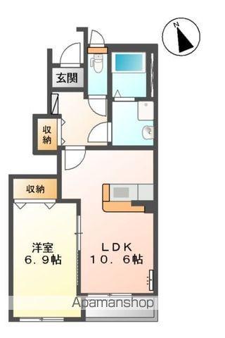 シャトーボンヌールⅡ(1LDK/1階)の間取り写真
