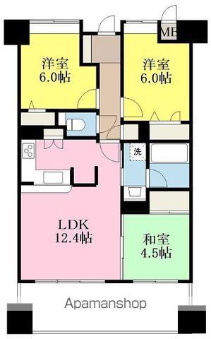 アルファステイツ市駅前(3LDK/7階)の間取り写真