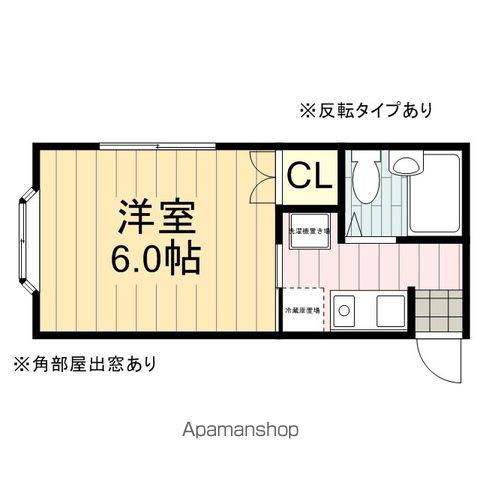 COZYコートⅡ(1K/2階)の間取り写真