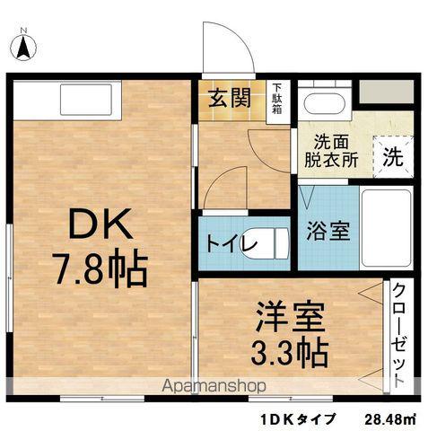 コモド深志(1DK/1階)の間取り写真