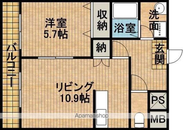 エスペランサ(1LDK/1階)の間取り写真