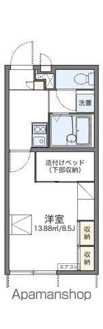 レオパレス大山(1K/1階)の間取り写真