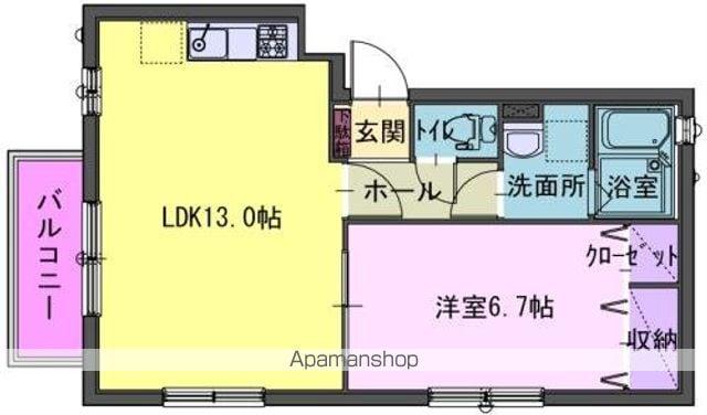 ペガサス(1LDK/2階)の間取り写真