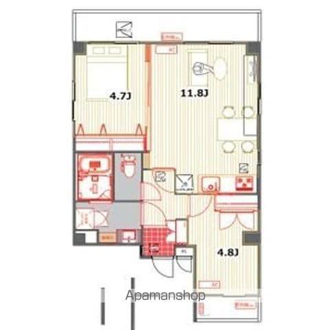 メゾンYMD(2LDK/9階)の間取り写真