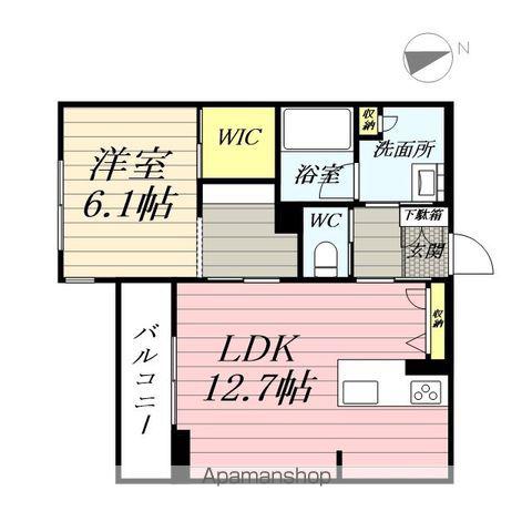WAKURAS堰場(1LDK/2階)の間取り写真