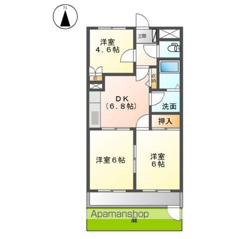 ガーデンハウス(3DK/1階)の間取り写真