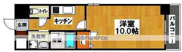 TKアンバーコート六条通(1K/2階)の間取り写真