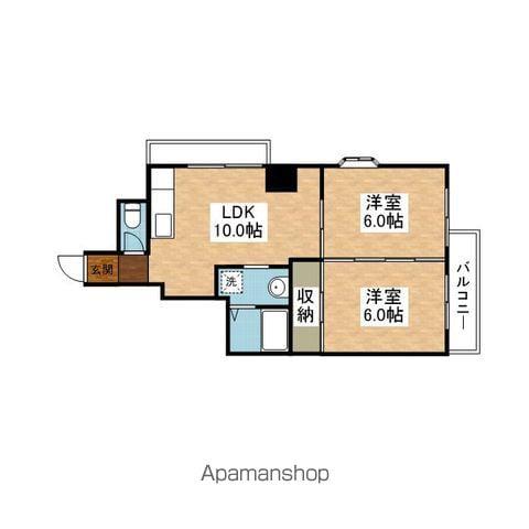 TK矢倉(2LDK/10階)の間取り写真