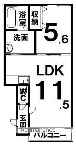 グラシアス帯広(1LDK/3階)の間取り写真