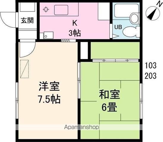 OHレジデンス(1LDK/1階)の間取り写真