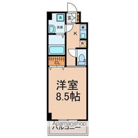 サン笠取(1K/3階)の間取り写真