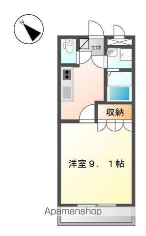 グレースコートⅡ(1K/2階)の間取り写真