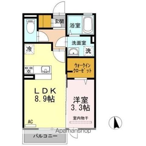 SAINTE DEVOTE(1LDK/2階)の間取り写真