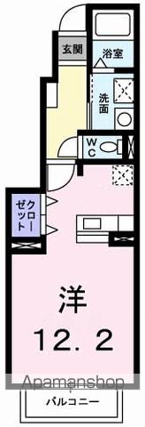 優美 B(1K/1階)の間取り写真