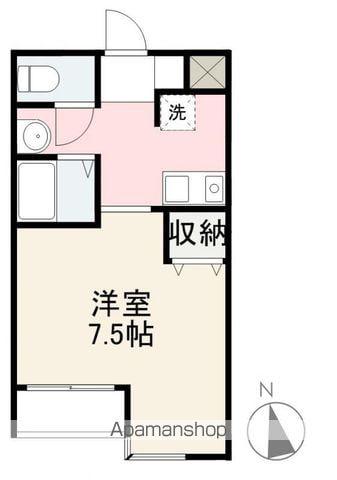 ホワイトヒルズ(1K/6階)の間取り写真