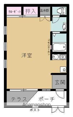フラットT(1K/1階)の間取り写真