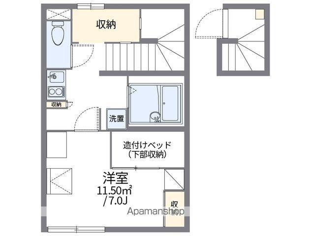 レオパレスセントレアリ22(1K/2階)の間取り写真