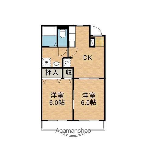 桜マンション(2DK/1階)の間取り写真