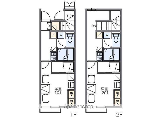 レオパレスハーモニー国府(1K/1階)の間取り写真