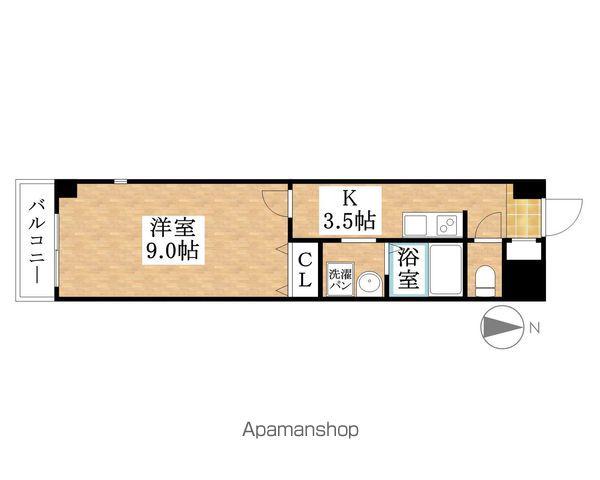 ドマーニ上小田井(1K/2階)の間取り写真