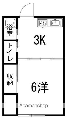 コーポトーメン(1K/2階)の間取り写真