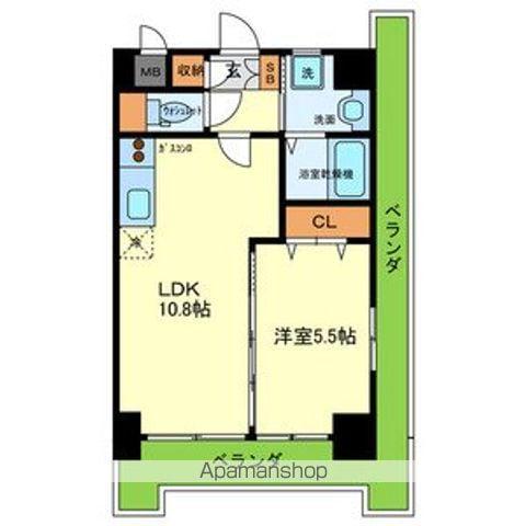 BELLE FONTAINE(1LDK/4階)の間取り写真