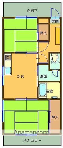 ピース3(2DK/5階)の間取り写真