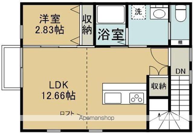 シープF(1LDK/2階)の間取り写真