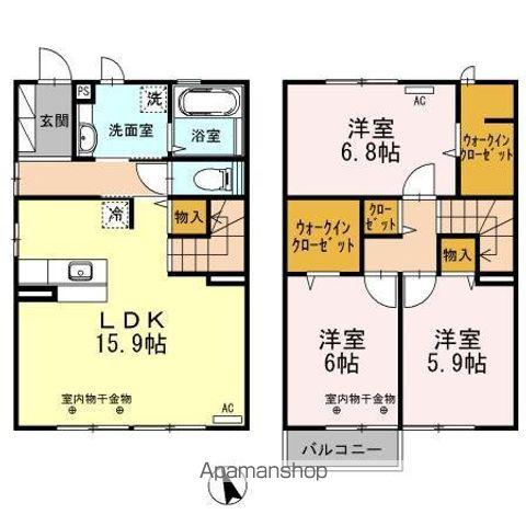 ケイズガーデンA(3LDK/1階)の間取り写真