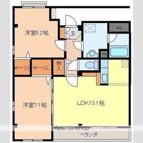 サンテラス(2LDK/4階)の間取り写真