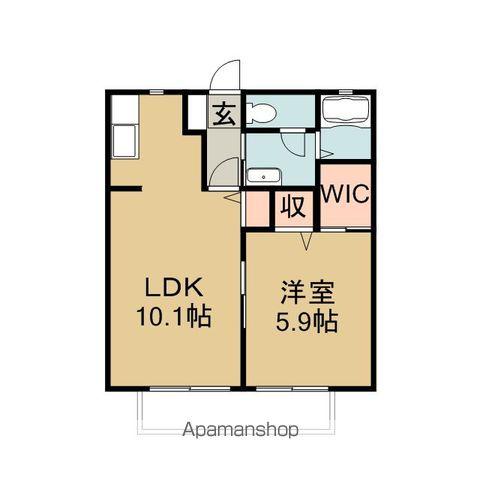 アーネスト南日吉(1LDK/2階)の間取り写真
