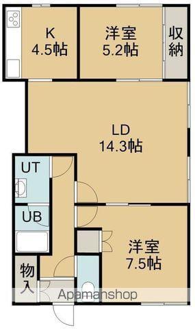 レッドシダーハウス(2LDK/2階)の間取り写真