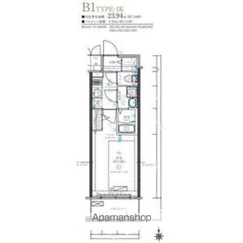 ディアレイシャス名古屋太閤通Ⅳ(1K/12階)の間取り写真