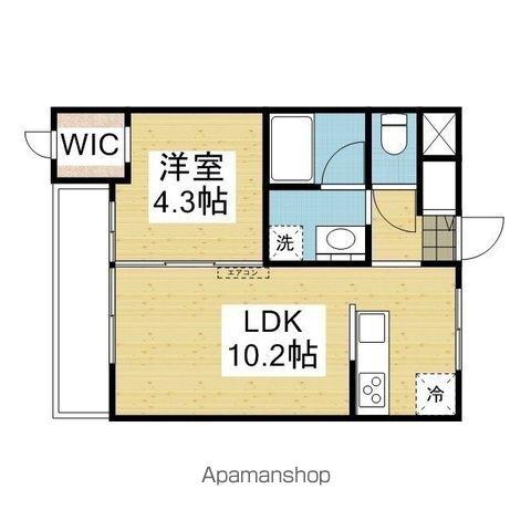 アルト土居田(1LDK/3階)の間取り写真