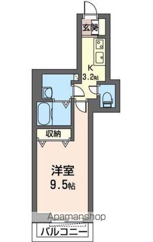 リーベ三郷中央(1K/3階)の間取り写真